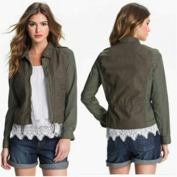 Lucky Brand Jackets & Blazers - LUCKY BRAND Army Green Military Utility Jacket Sma